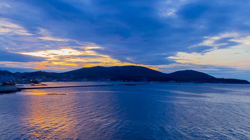 石狩湾の夕景